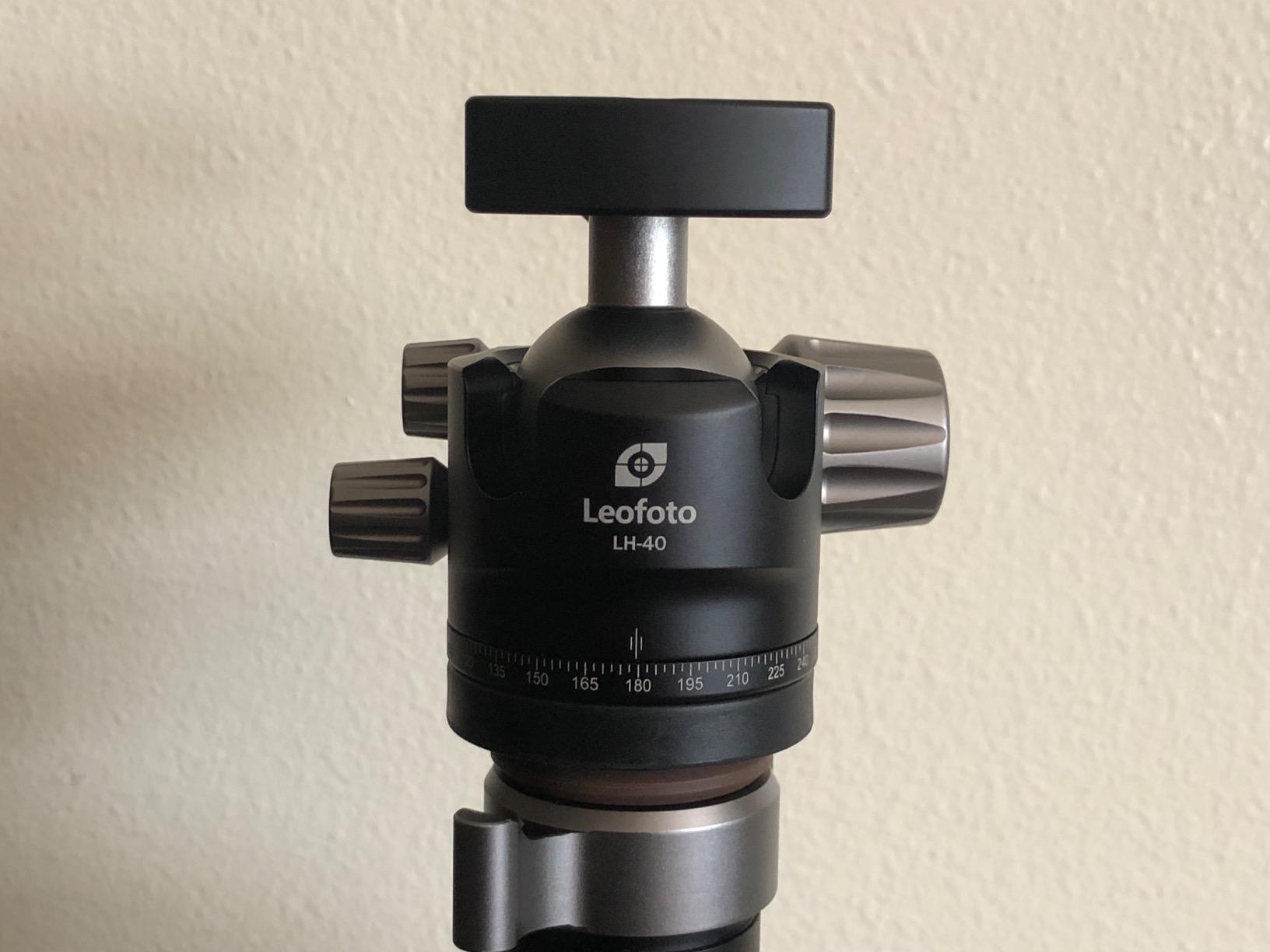 Leofoto LH-40 Ball Head, 40mm Ball, Low Profile, Firction Contorl, Base Panning Contorl, Bubble Level, Include 70mm QR Plate, Arca Compatible customer photo 1