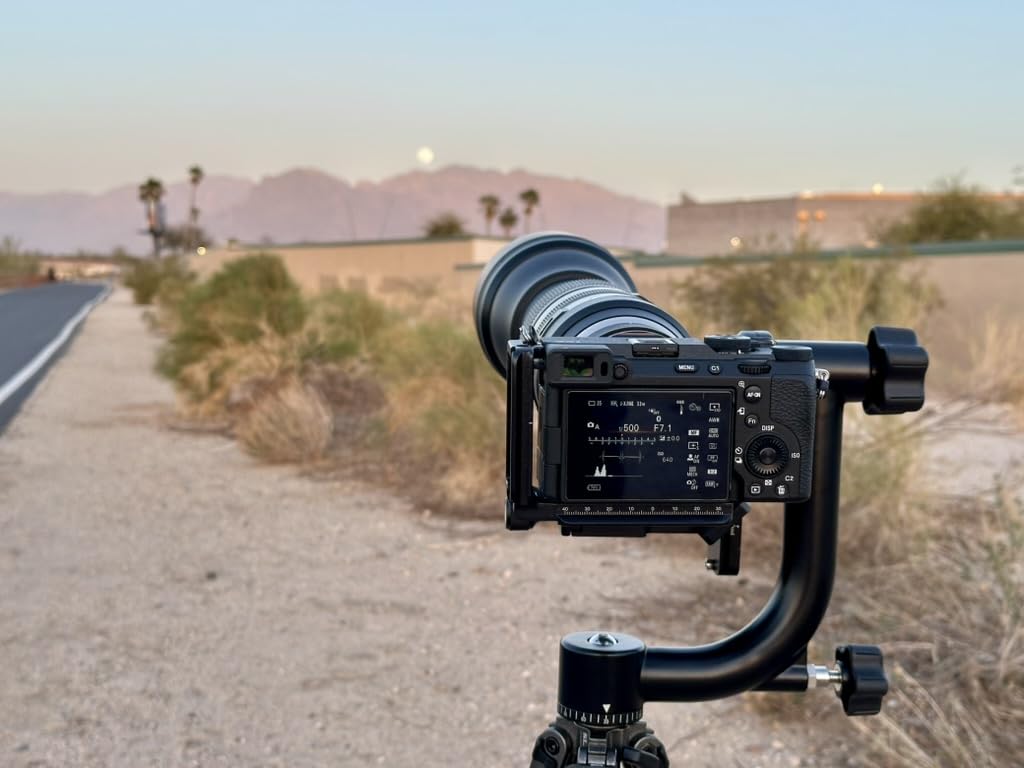 Andoer Heavy Duty Gimbal Head Tripod Head with Arca Swiss Quick Release Plate - Aluminum Alloy, DSLR Max. Load 30Lbs/13.6Kg customer photo 2