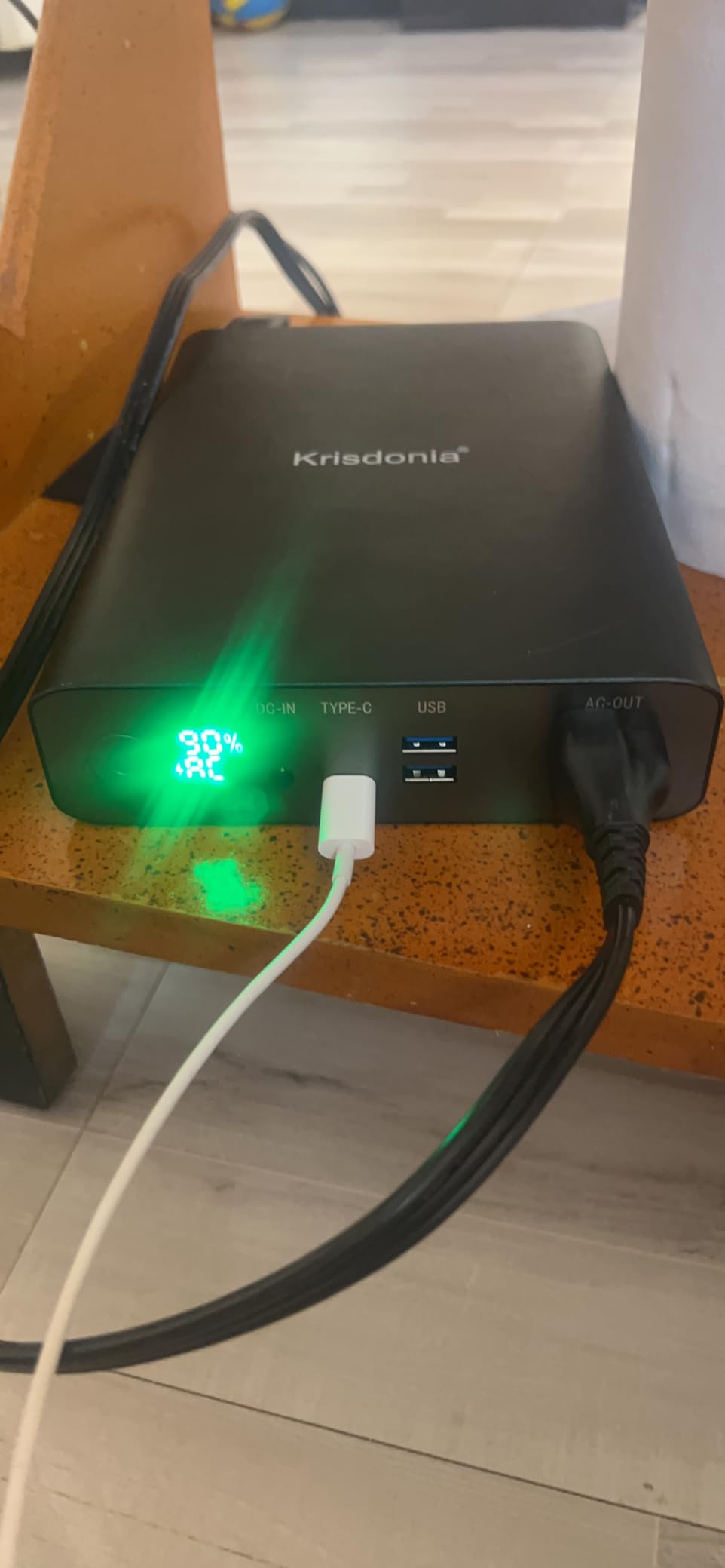AC Outlet Portable Charger 60000mAh 110V/130W Laptop Power Bank with AC Outlet, 2 USB QC 3.0 and Type-C for Laptop, CPAP, Drone, Projector, Smartphone and Others customer photo 2