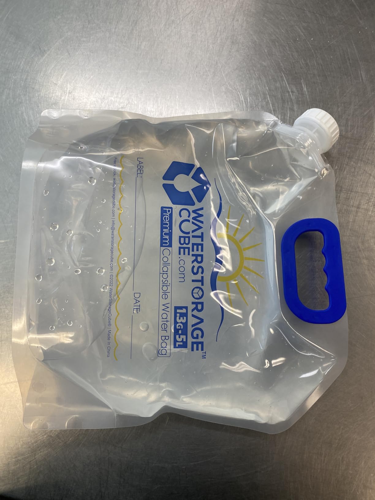 WaterStorageCube Premium Collapsible Water Container Bags 1.3 Gal (4-Pack) customer photo 1