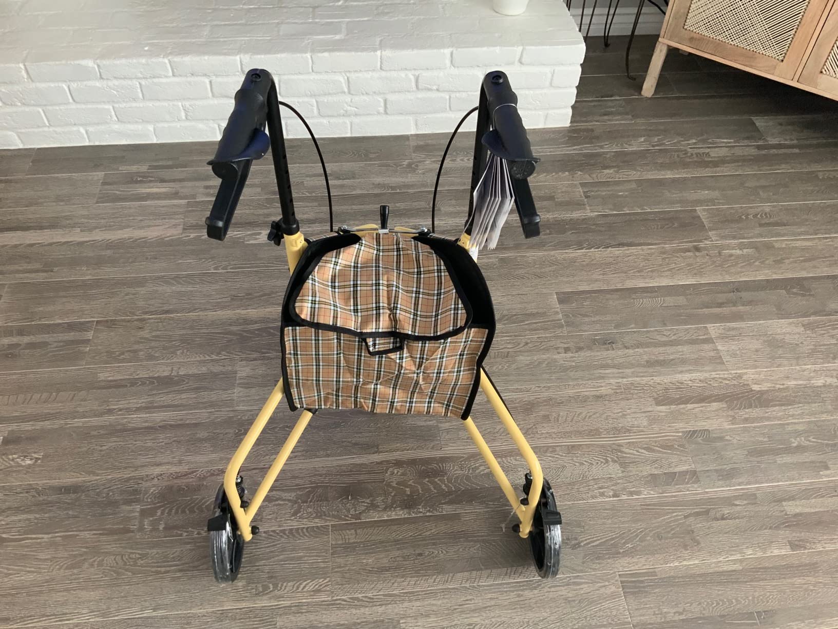 Drive Medical Winnie Lite Supreme Rollator Walker with Wheels, Tan Plaid customer photo 1