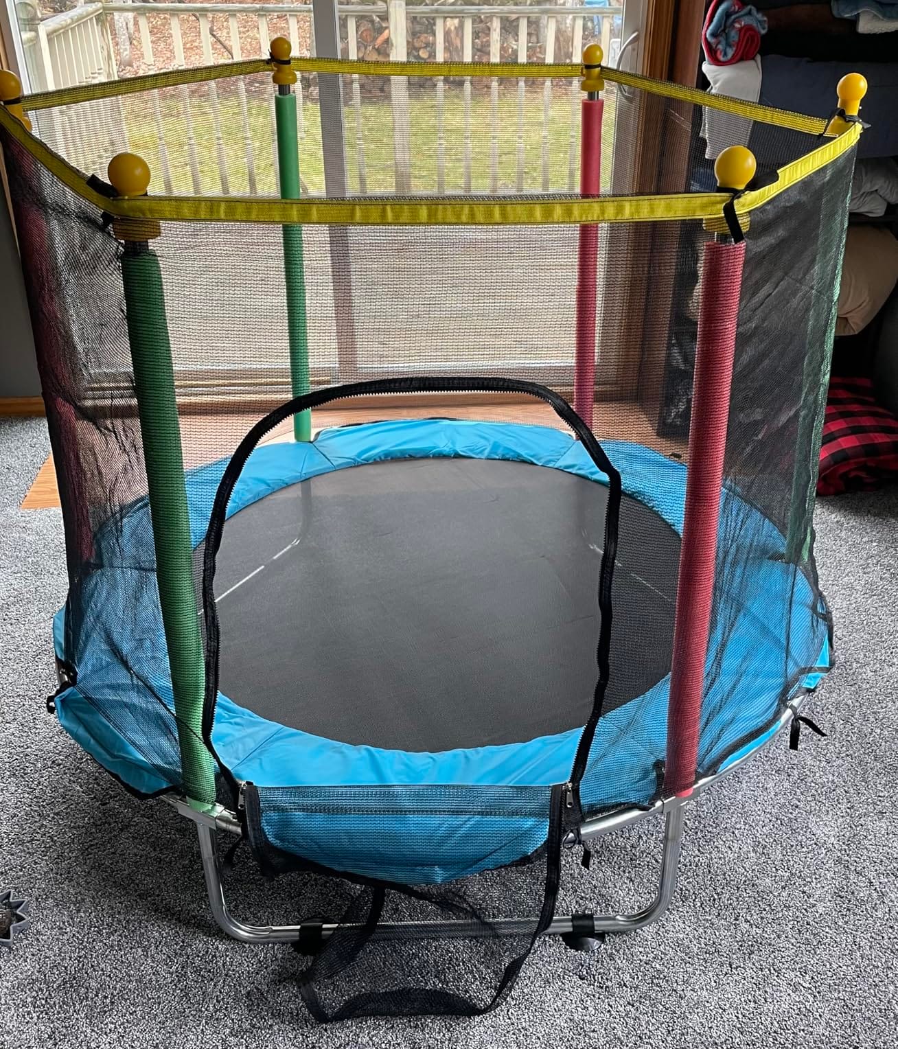 Toddler Trampoline for Kids Ages 1-8, 55'' Small Trampoline Indoor Outdoor customer photo 2