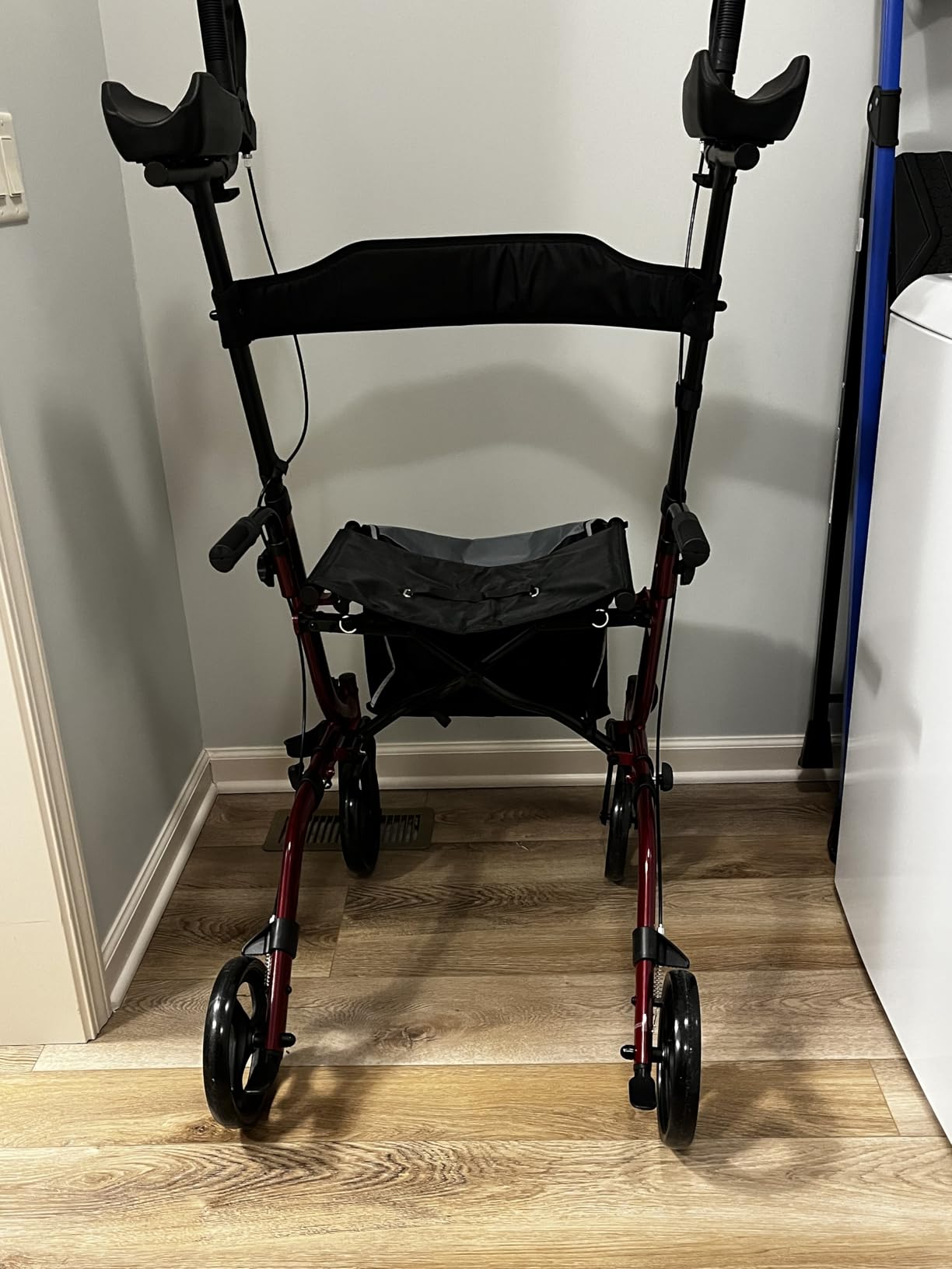 Vive Mobility Upright Walker with Seat - Stand Up Rollator customer photo 2