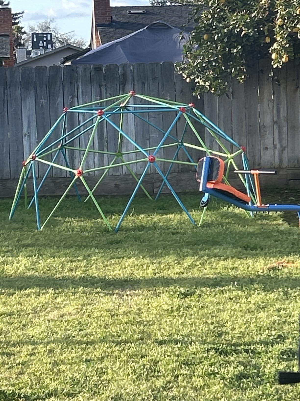 Zupapa 10FT Climbing Dome, Outdoor Jungle Gym for Kids with Climbing Grip - Geometric Dome Climber Outdoor Playset and Easy Assembly Outdoor Play Equipment for Kids (Green, 10FT) customer photo 2