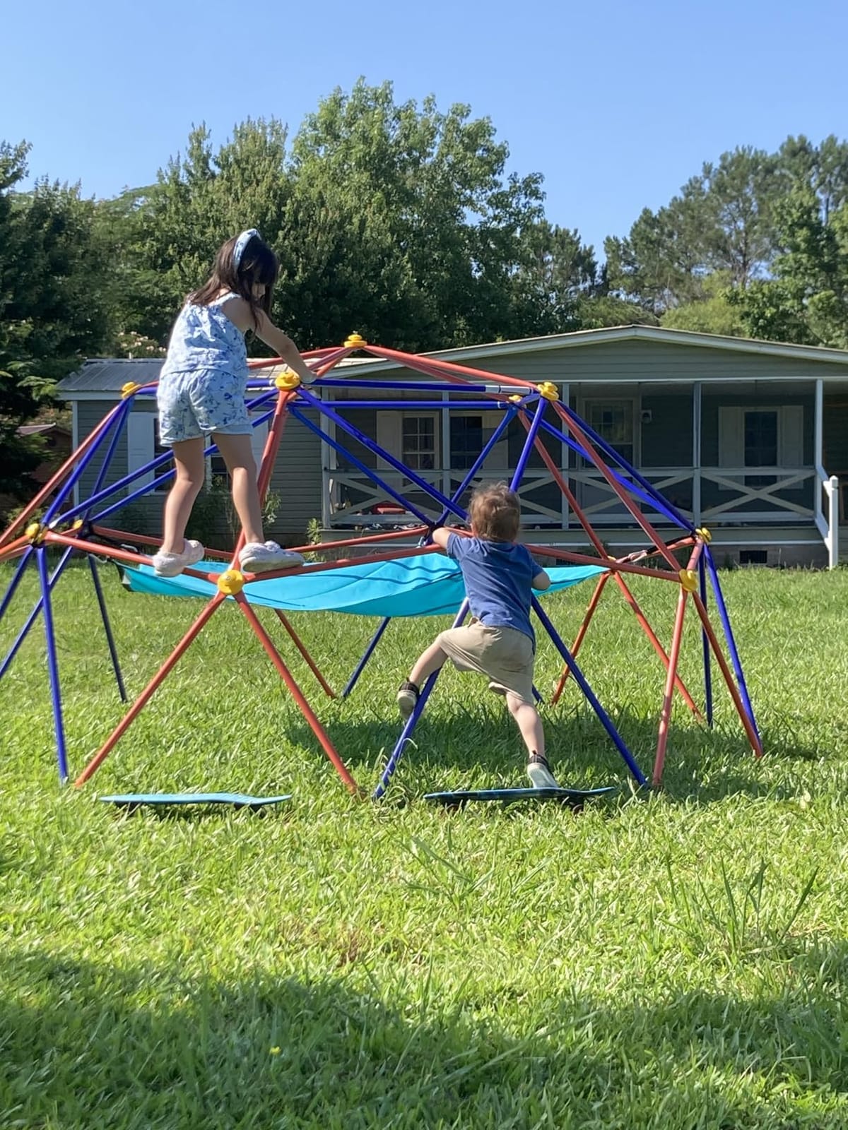 Zupapa Climbing Dome with Hammock, Supports up to 1200lbs Jungle Gym,10FT Dome Climber with Hammock for Kids 3 to 10 Outdoor Play Equipment customer photo 2