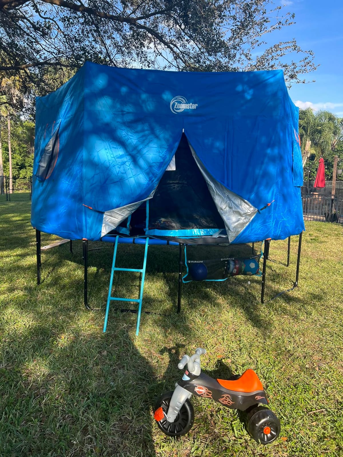 14FT Trampoline Tent Cover, Fits for 6 Straight Pole Round Trampoline (Tent Only) customer photo 2