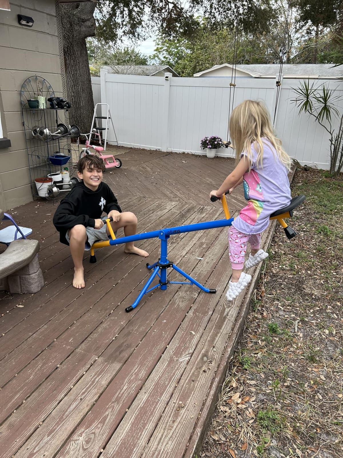 stargo Swivel Teeter Totter Indoor for Toddlers Age 2-5, 360 Seesaw Frame Expands for Kids Outdoors for Ages 4 5 6 7 8 9 10, Outside Toys Playground Equipment customer photo 2