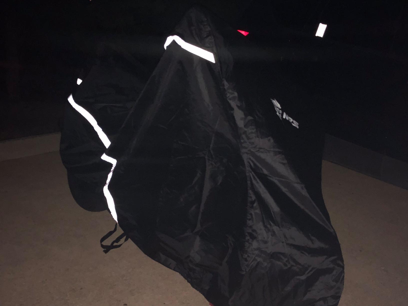 MZS Mobility Scooter Cover, 420D Waterproof Outdoor Protection Electric Scooter Storage Cover Accessories fit up to 48 inch 3 or 4 Wheel Scooters - Vents Night Reflective Buckle Lock-Holes Bag customer photo 1