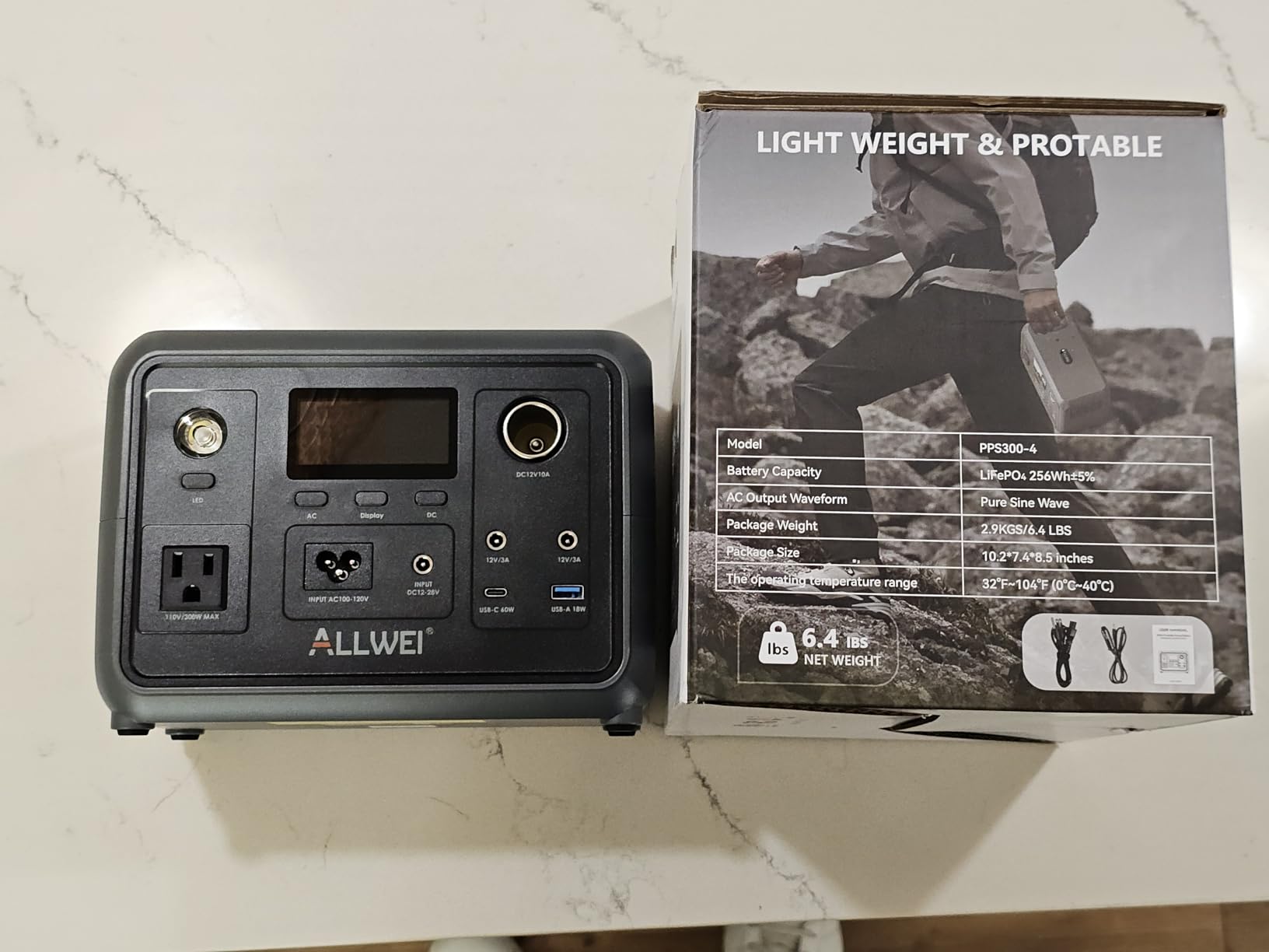 ALLWEI Solar Generator 2400W with 1x 200W Solar Panel LiFePO4 Power Station customer photo 2