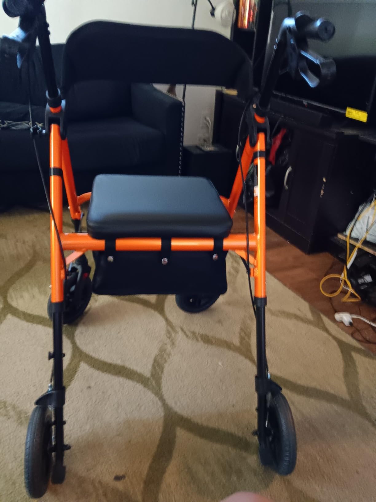 Foldable Rollator Walkers for Seniors with Seat,4 Wheel Rolling Walker customer photo 2