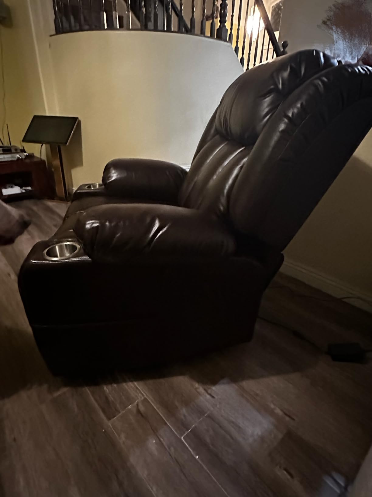 Large Power Lift Recliner, PU Leather Chair with Massage & Heat, Cup Holders, USB‑C Ports, Remote Control for Elderly (Brown) customer photo 1