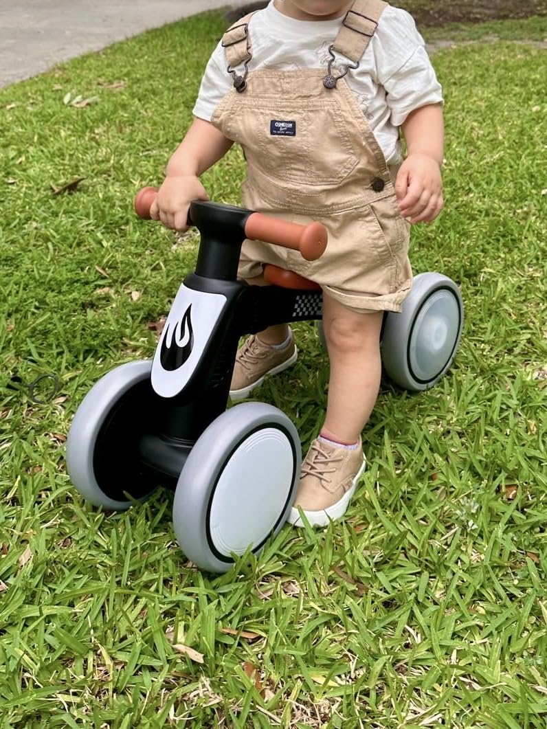 WETIFY Colorful Lighting Baby Balance Bike Toys for 1 Year Old Boy Gifts, 10-36 Month Toddler Balance Bike, No Pedal 4 Silence Wheels & Soft Seat First Bike, One Year Old Boy Birthday Gift. customer photo 2