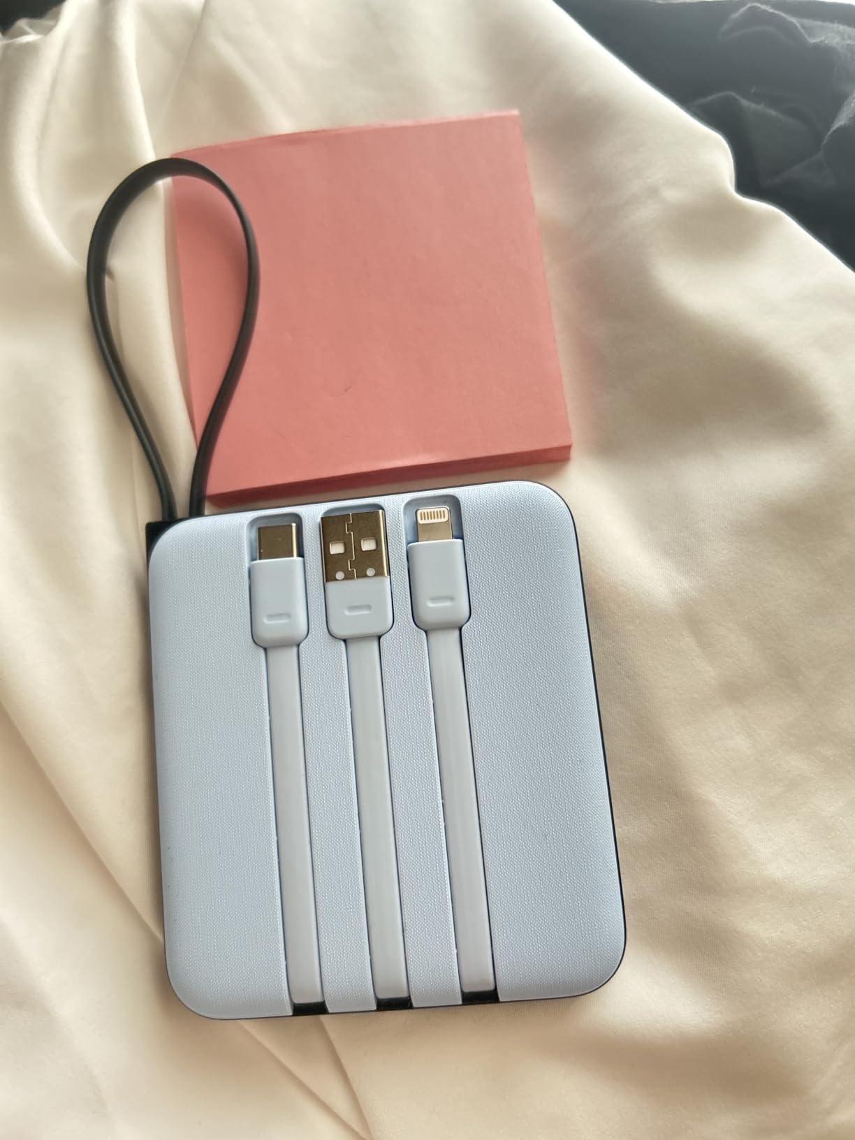 VRURC Portable Charger for iPhone with Built-in Cable, 10000mAh 22.5W Fast Charging USB C Battery Pack, Cell Phone Power Bank for iPhone 17 16 15 & Samsung Galaxy Series (Blue) customer photo 1