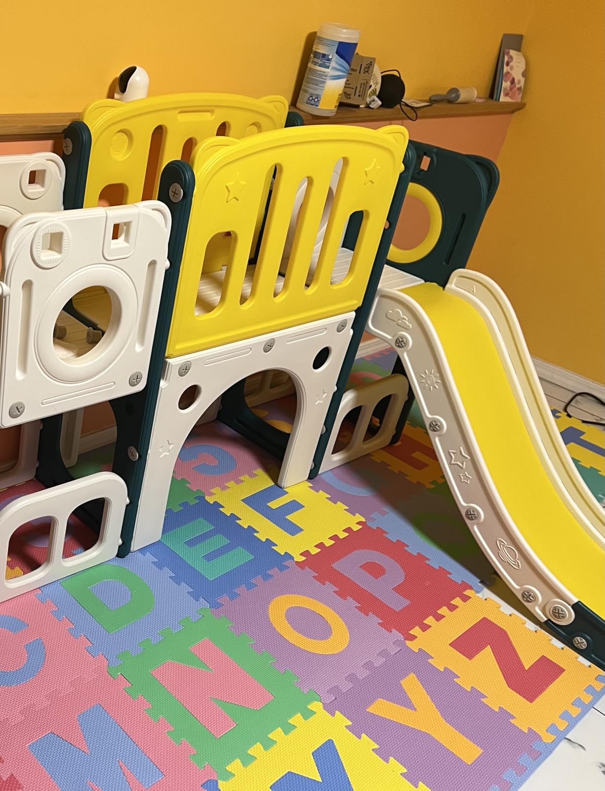 8 in 1 Toddler Slide Set, Kids Slide for Toddlers, Toddler Climber Slide PlaySet with Basketball Hoop,Outdoor Indoor Playground for Toddlers Upgraded customer photo 1