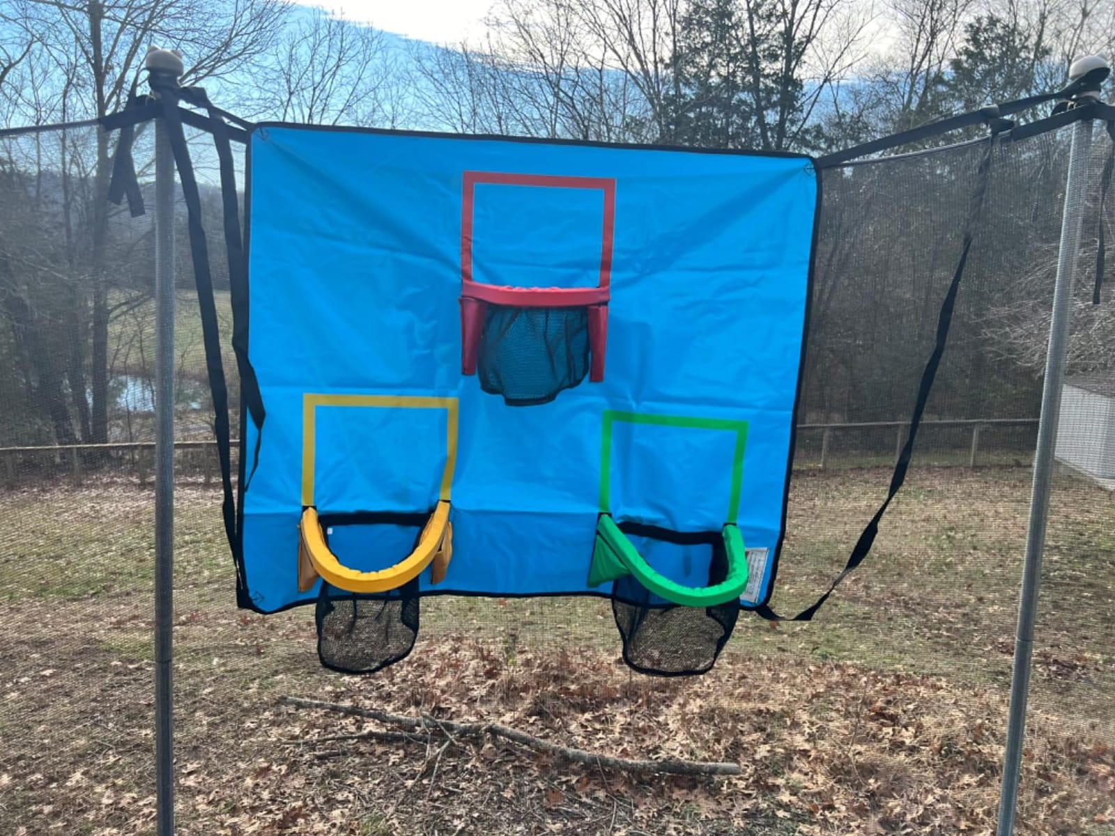 Trampoline Basketball Hoop with 3 Hoops and 3 Balls customer photo 2