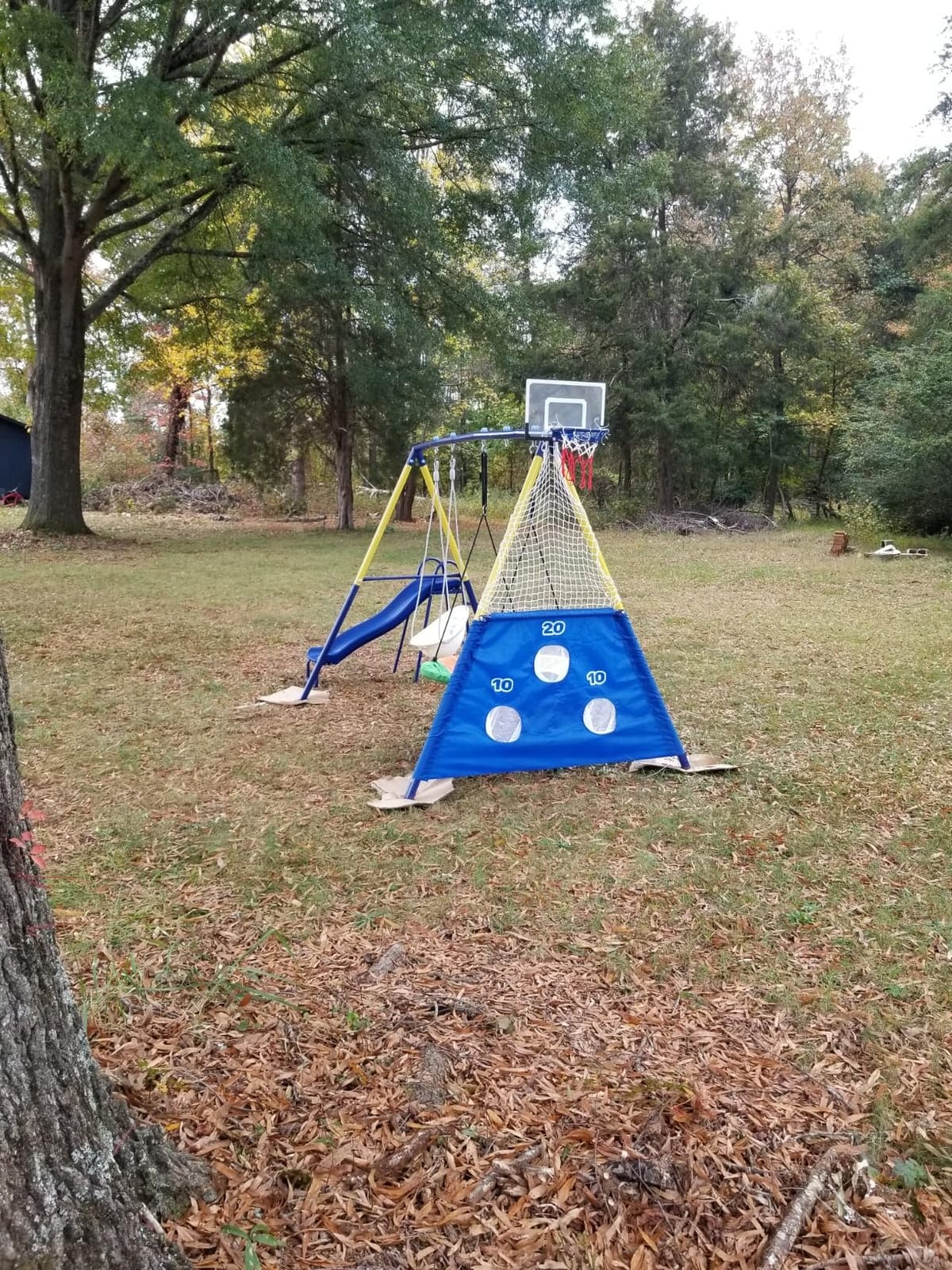 5-in-1 Kids Swing Sets for Backyard with Slide customer photo 1