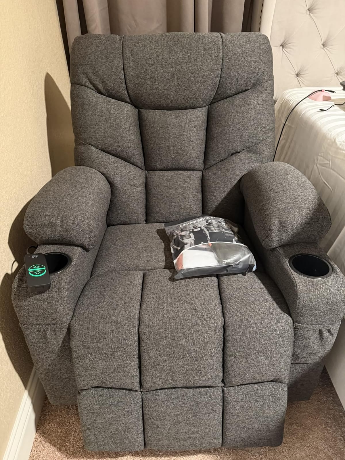 MCombo Power Lift Recliner for Elderly, Fabric R7399 (Brown, Large-Wide) customer photo 1