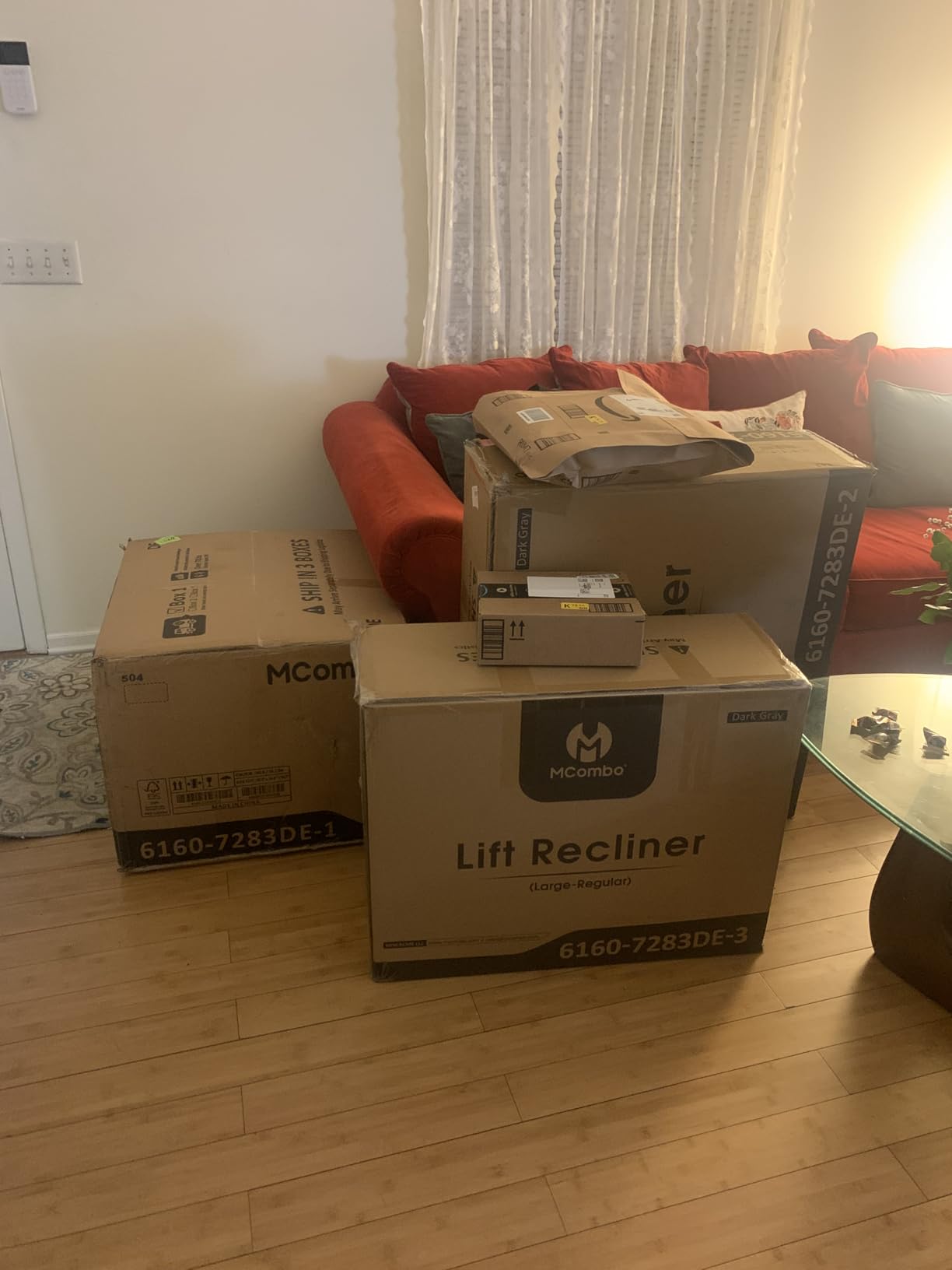 MCombo Power Lift Recliner for Elderly, Fabric R7399 (Brown, Large-Wide) customer photo 2