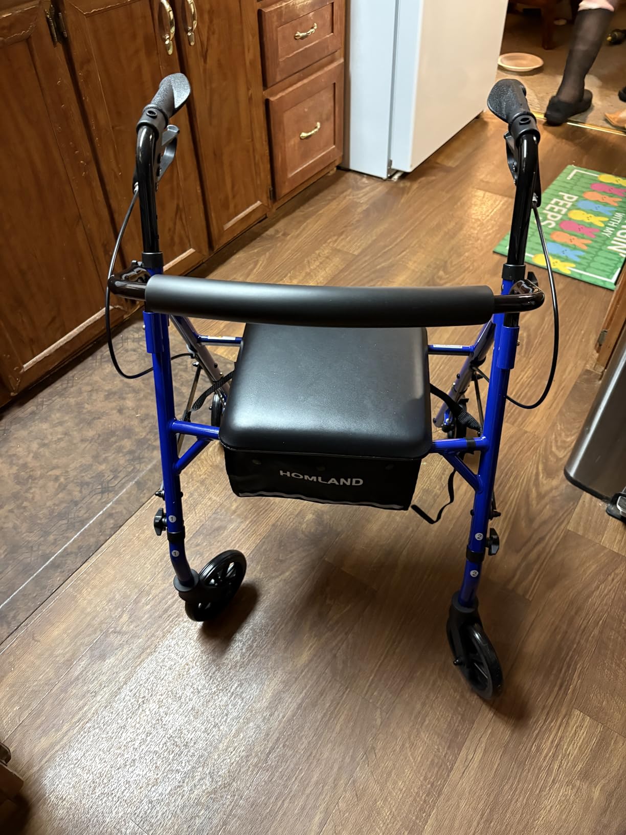HOMLAND Foldable Walkers for Seniors with Seat, 16lb Light Rollator Walkers customer photo 1