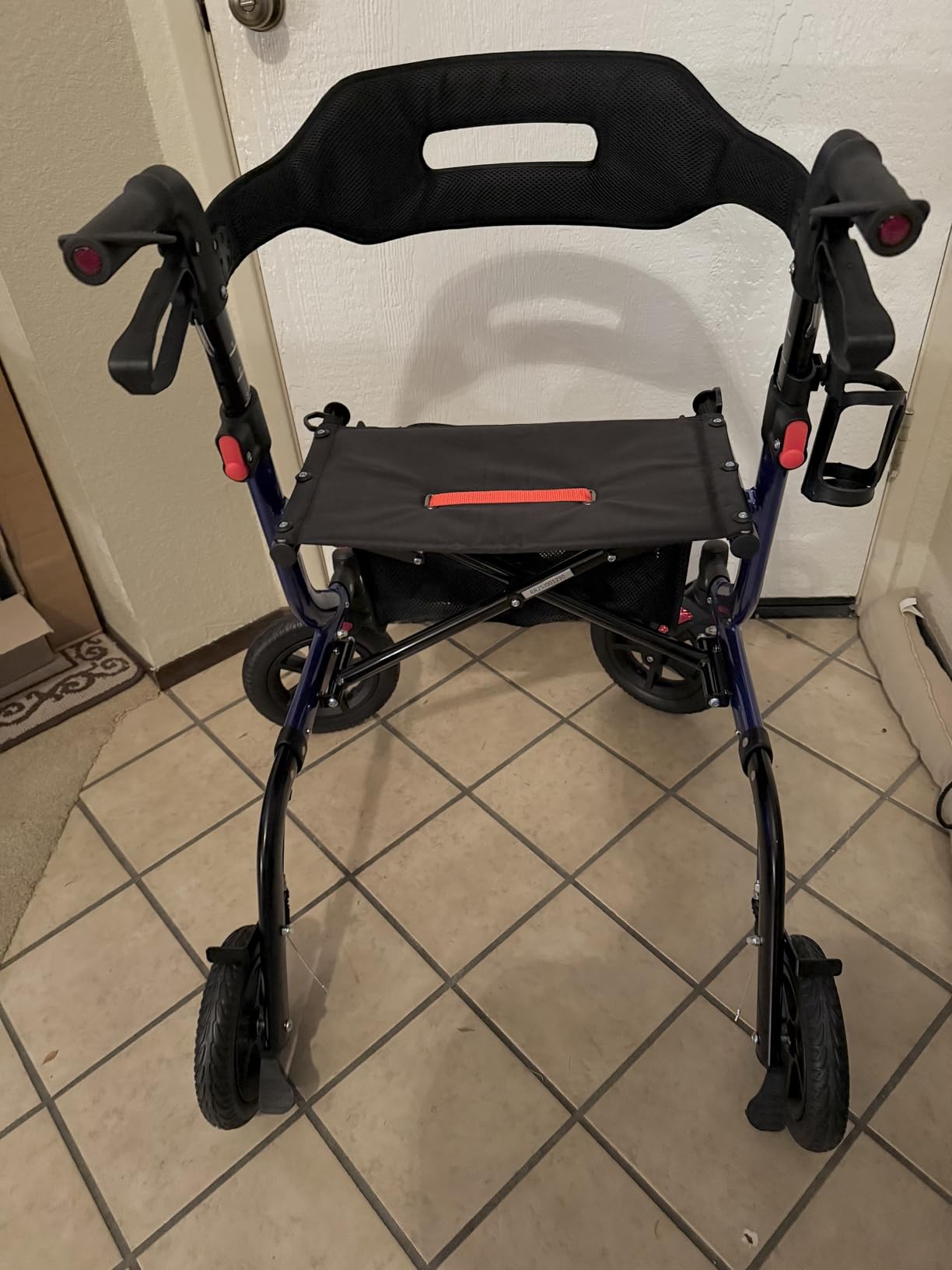 Walkers for Seniors with Seat, Foldable Rollator Walker, Reinforced Aluminum Frame, 10