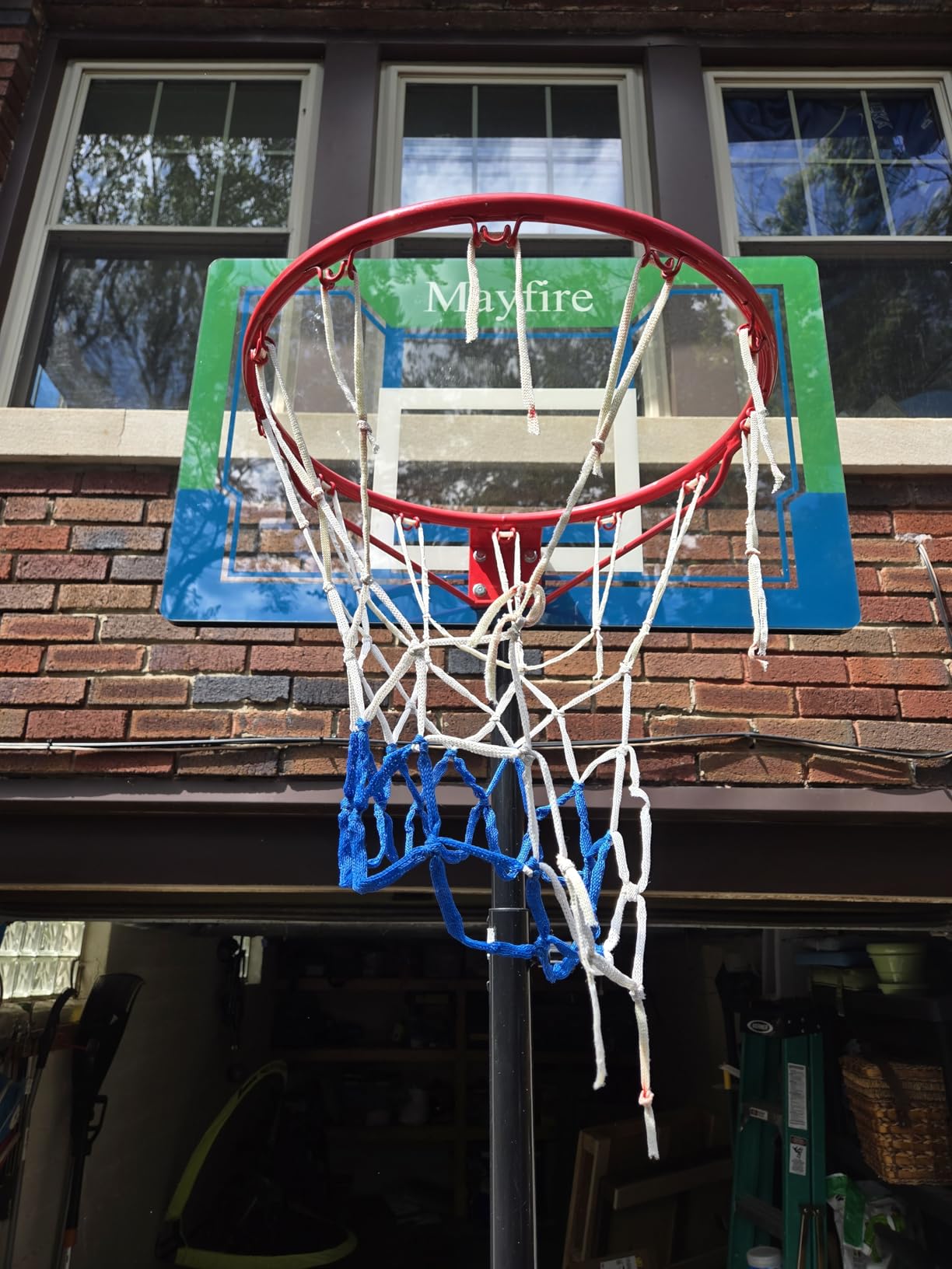 Portable Basketball Hoop for Kids & Teens, 4.1–8.5FT Adjustable Height, 32'' Shatterproof Backboard, Fillable Base with Weight Bag, Outdoor Goal for Backyard & Driveway customer photo 1