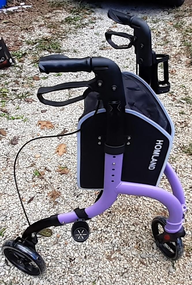 HOMLAND Foldable 3 Wheel Walkers for Seniors, Lightweight 10.4 lbs customer photo 2
