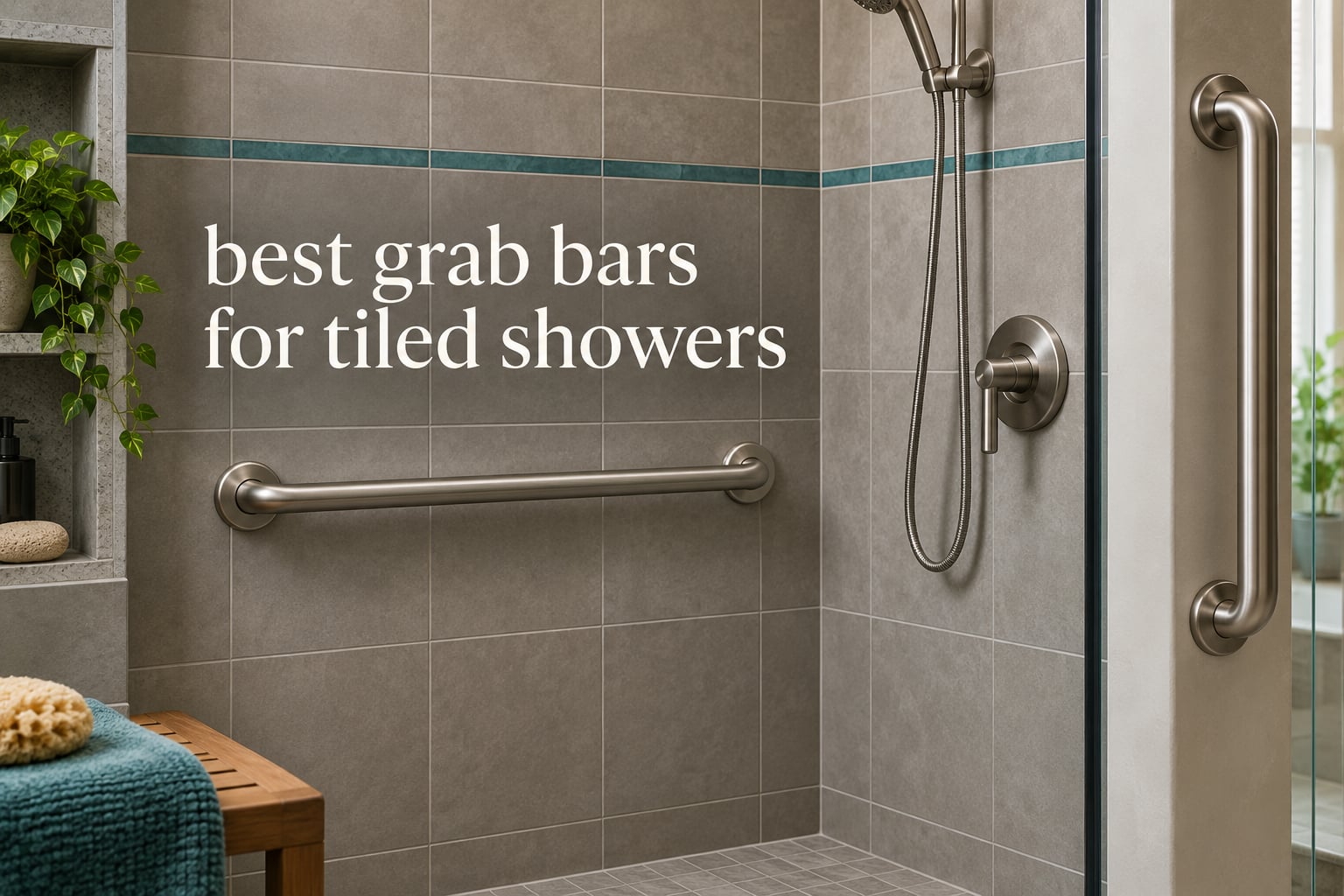 best grab bars for tiled showers