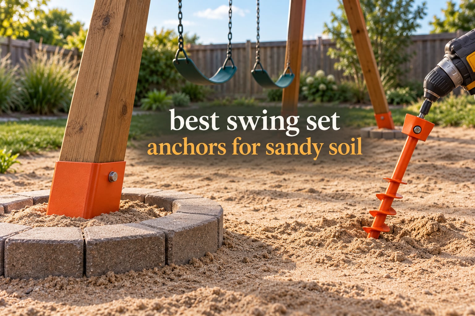 best swing set anchors for sandy soil