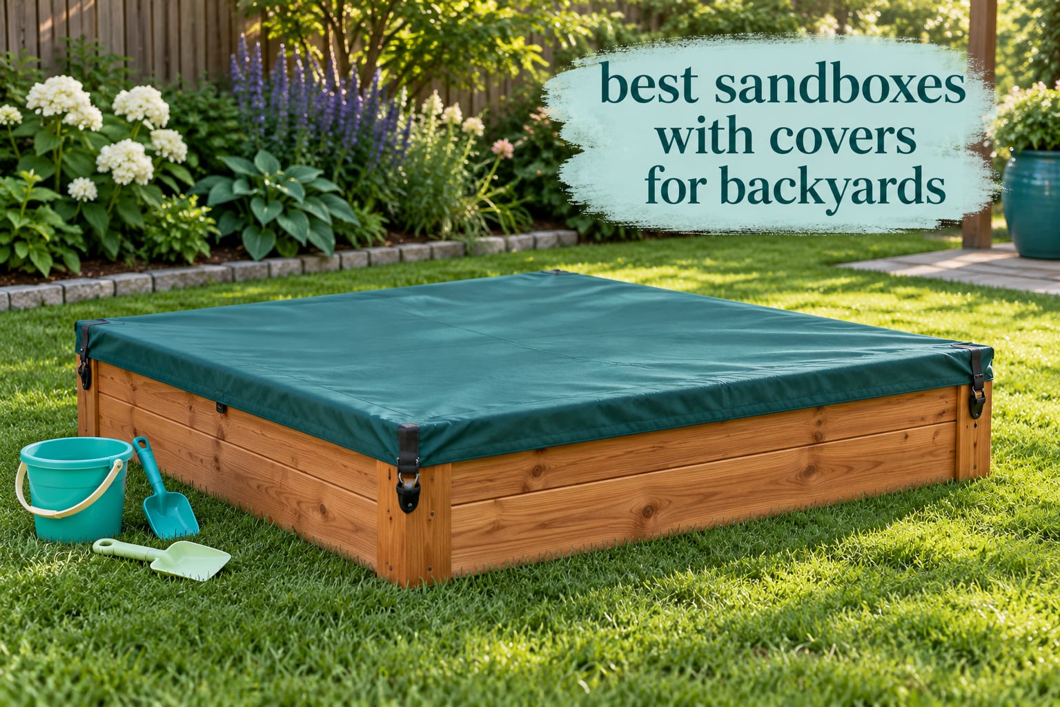 best sandboxes with covers for backyards
