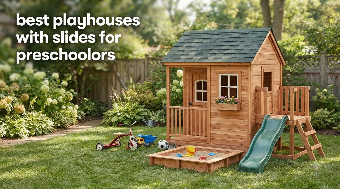 best playhouses with slides for preschoolers